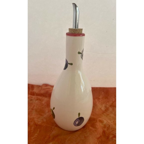 KITCHEN PREP 101 by TABLETOPS UNLIMITED GLAZED CERAMIC OLIVE OIL Bottle Plates‎ - Picture 7 of 8